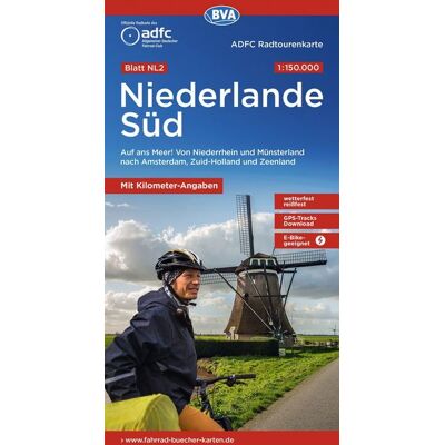 Kompass-Karten BVA ADFC Radtourenkarte Niederlande Süd, mit Knotenpunkten 1:150.000 Kompass-Karten BVA ADFC Radtourenkarte Niederlande Süd, mit Knotenpunkten 1:150.000