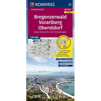 Kompass-Karten KOMPASS Fahrradkarte 3357 Bregenzerwald, Vorarlberg, Oberstdorf 1:70.000 Kompass-Karten KOMPASS Fahrradkarte 3357 Bregenzerwald, Vorarlberg, Oberstdorf 1:70.000