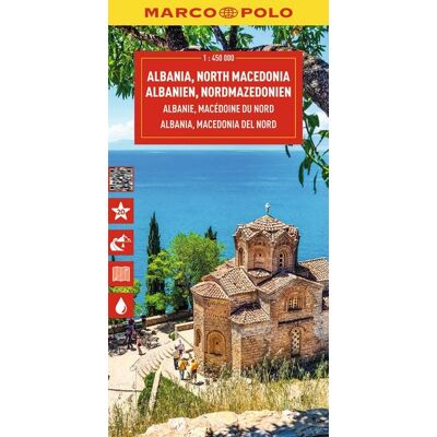 MairDuMont MARCO POLO Reisekarte Albanien, Nordmazedonien 1:450.000 MairDuMont MARCO POLO Reisekarte Albanien, Nordmazedonien 1:450.000
