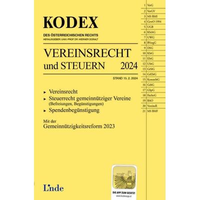 Linde KODEX Vereinsrecht und Steuern Linde KODEX Vereinsrecht und Steuern