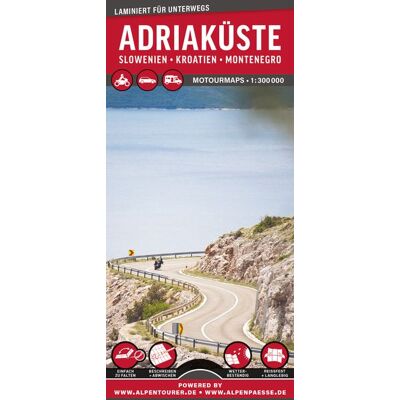 MoTourMedia MoTourMaps Adriaküste Slowenien . Kroatien . Montenegro Auto- und Motorradkarte 1:300.000 MoTourMedia MoTourMaps Adriaküste Slowenien . Kroatien . Montenegro Auto- und Motorradkarte 1:300.000