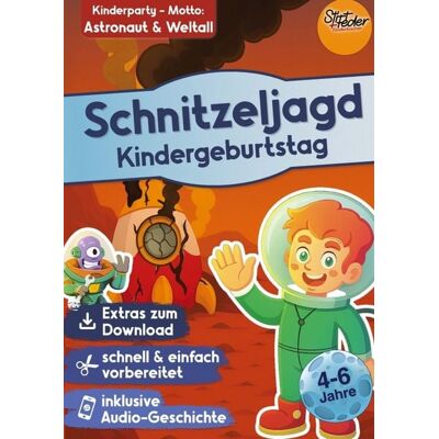 Stift+Feder Kinderbücher "Schnitzeljagd Kindergeburtstag mit Audio-Geschichte ""Astronaut Anton und der Außerirdische"" für Kinder von 4-6 Jahren" Stift+Feder Kinderbücher "Schnitzeljagd Kindergeburtstag mit Audio-Geschichte ""Astronaut Anton und der Außerirdische"" für Kinder von 4-6 Jahren"