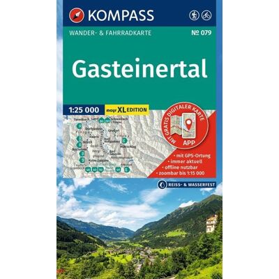 Kompass-Karten KOMPASS Wanderkarte 079 Gasteinertal 1:25.000 Kompass-Karten KOMPASS Wanderkarte 079 Gasteinertal 1:25.000