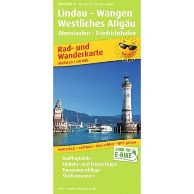 KOMPASS freytag und berndt Publicpress Rad- und Wanderkarte Lindau, Wangen, Westliches Allgäu, Oberstaufen, Friedrichshafen 1:50.000 KOMPASS freytag und berndt Publicpress Rad- und Wanderkarte Lindau, Wangen, Westliches Allgäu, Oberstaufen, Friedrichshafen 1:50.000