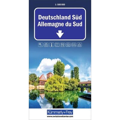 Kümmerly+Frey Strassenkarte Deutschland Süd 1:500.000 Kümmerly+Frey Strassenkarte Deutschland Süd 1:500.000