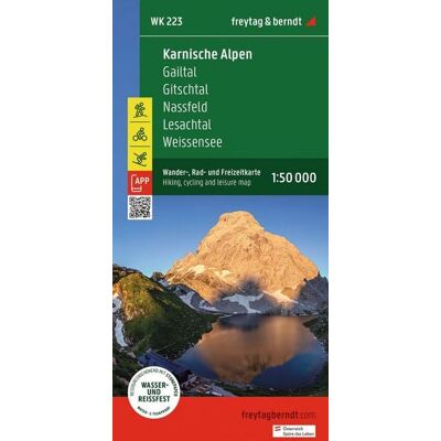 KOMPASS freytag und berndt Freytag & berndt Wanderkarte WK 223 Karnische Alpen, Gailtal - Gitschtal - Nassfeld - Lesachtal - Weissensee 1:50.000 KOMPASS freytag und berndt Freytag & berndt Wanderkarte WK 223 Karnische Alpen, Gailtal - Gitschtal - Nassfeld - Lesachtal - Weissensee 1:50.000