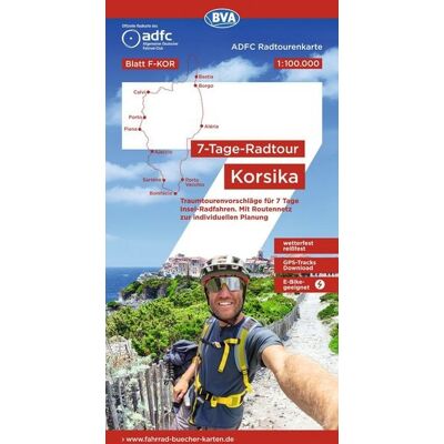 Kompass-Karten BVA ADFC Radtourenkarte 7-Tage-Radtour Korsika, 1:100.000 Kompass-Karten BVA ADFC Radtourenkarte 7-Tage-Radtour Korsika, 1:100.000