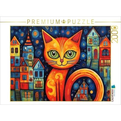 CALVENDO Puzzle Katze Im Stil von Friedensreich Hundertwasser II 2000 Teile Lege-Größe 90x67cm Foto-Puzzle für glückliche Stunden CALVENDO Puzzle Katze Im Stil von Friedensreich Hundertwasser II 2000 Teile Lege-Größe 90x67cm Foto-Puzzle für glückliche Stunden