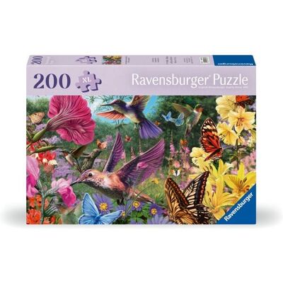 Ravensburger Verlag GmbH Feel Well & Puzzle - Kolibris und Schmetterlinge - Erwachsenenpuzzle mit 200 XL-Teilen und extra Bildvorlage Ravensburger Verlag GmbH Feel Well & Puzzle - Kolibris und Schmetterlinge - Erwachsenenpuzzle mit 200 XL-Teilen und extra Bildvorlage