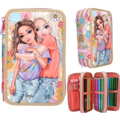 Topmodel Dreifach Federmäppchen GIRL POWER - Beige - Federmäppchen Topmodel Dreifach Federmäppchen GIRL POWER - Beige - Federmäppchen