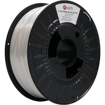 C-TECH Filament PREMIUM LINE PLA Silk weiß RAL9003 C-TECH Filament PREMIUM LINE PLA Silk weiß RAL9003