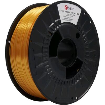 C-TECH Filament PREMIUM LINE PLA Silk gelb RAL1023 C-TECH Filament PREMIUM LINE PLA Silk gelb RAL1023
