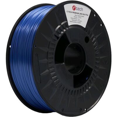 C-TECH Filament PREMIUM LINE PLA Silk signalblau RAL5005 C-TECH Filament PREMIUM LINE PLA Silk signalblau RAL5005