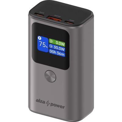AlzaPower Vision 10.000 mAh Power Delivery (30 W) Silver AlzaPower Vision 10.000 mAh Power Delivery (30 W) Silver