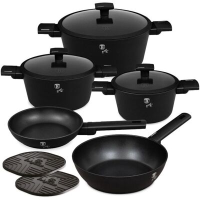 BerlingerHaus Matte Black Collection 10er-Set mit Titan-Oberfläche BerlingerHaus Matte Black Collection 10er-Set mit Titan-Oberfläche