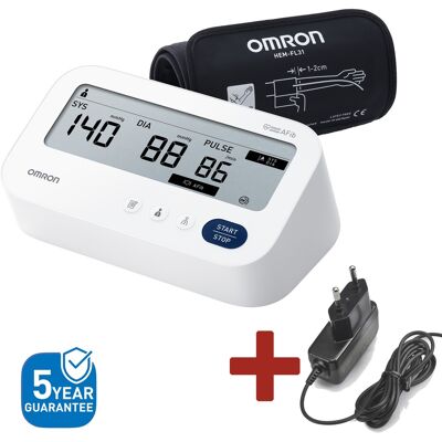 OMRON M3 Comfort AFib + Netzteil (Set) + 5 Jahre erweiterte Garantie OMRON M3 Comfort AFib + Netzteil (Set) + 5 Jahre erweiterte Garantie