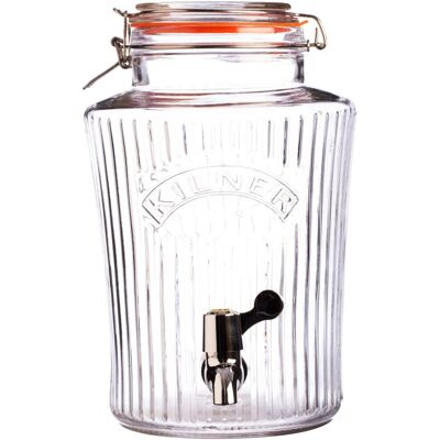 KILNER Glasgetränkespender mit Zapfhahn 5 l Facetten-Design KILNER Glasgetränkespender mit Zapfhahn 5 l Facetten-Design