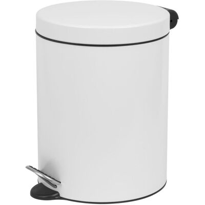 Alda Kompakter Mülleimer - 5L, Weiß, Stahl Alda Kompakter Mülleimer - 5L, Weiß, Stahl