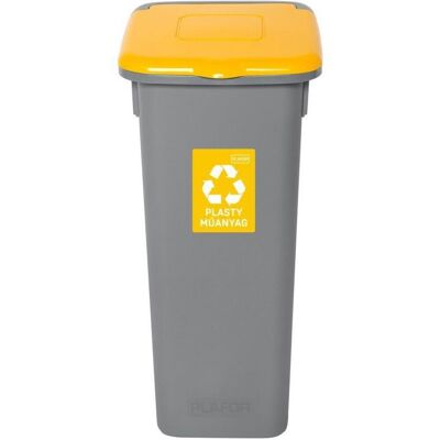 Igotrend Abfalltrennbehälter 53 l FLAP BIN grau/gelb Igotrend Abfalltrennbehälter 53 l FLAP BIN grau/gelb