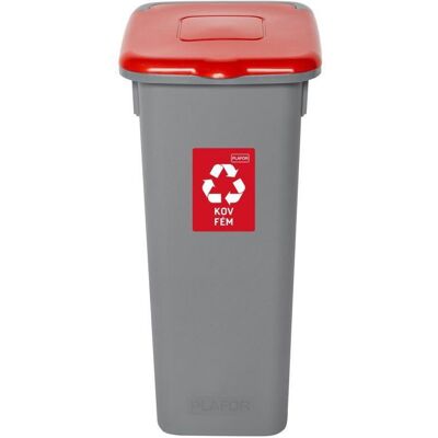 Igotrend Abfalltrennbehälter 53 l FLAP BIN grau/rot Igotrend Abfalltrennbehälter 53 l FLAP BIN grau/rot