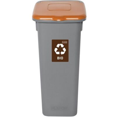 Igotrend Abfalltrennbehälter 53 l FLAP BIN grau/braun Igotrend Abfalltrennbehälter 53 l FLAP BIN grau/braun