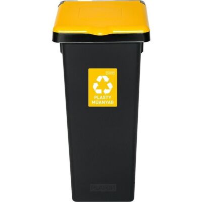 Igotrend Abfalltrennbehälter 53 L FLAP BIN schwarz/gelb Igotrend Abfalltrennbehälter 53 L FLAP BIN schwarz/gelb