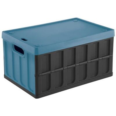Tontarelli Faltbehälter mit Deckel 46 l, schwarz/blau Tontarelli Faltbehälter mit Deckel 46 l, schwarz/blau