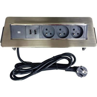 IN Steckerleiste 553010 - 3 Steckdosen + 2 USB-Anschlüsse IN Steckerleiste 553010 - 3 Steckdosen + 2 USB-Anschlüsse