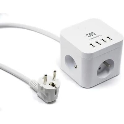 IN Überspannungsschutz CUBE, 3 Steckdosen, 4x USB IN Überspannungsschutz CUBE, 3 Steckdosen, 4x USB