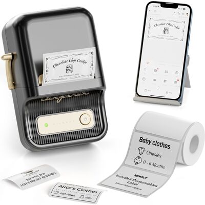 Niimbot B21 schwarz + Rolle mit Etiketten Niimbot B21 schwarz + Rolle mit Etiketten