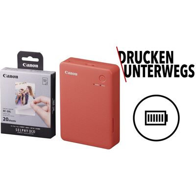 Canon SELPHY Square QX20 rot KIT (inkl. 20 Stk. Papier) Canon SELPHY Square QX20 rot KIT (inkl. 20 Stk. Papier)