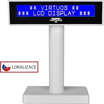 Virtuos LCD FL-2026MB 2x20 weiß, USB Virtuos LCD FL-2026MB 2x20 weiß, USB