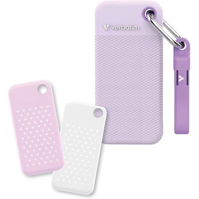 Verbatim PocketBookBook SSD 1TB lila + 2x Gummihülle Verbatim PocketBookBook SSD 1TB lila + 2x Gummihülle
