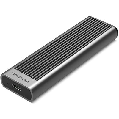 Vention M.2 NVMe SSD Enclosure (USB 3.1 Gen 2-C) with Heat Sink Gray Aluminum Alloy Type Vention M.2 NVMe SSD Enclosure (USB 3.1 Gen 2-C) with Heat Sink Gray Aluminum Alloy Type