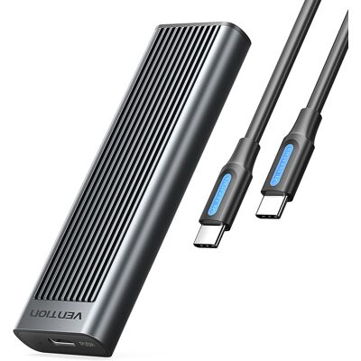 Vention M.2 NVMe & SATA SSD Enclosure USB-C Gray Aluminum Alloy Type Vention M.2 NVMe & SATA SSD Enclosure USB-C Gray Aluminum Alloy Type