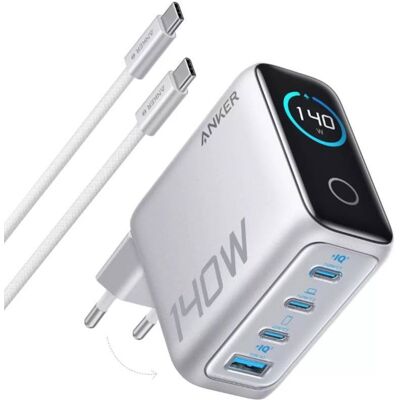 Anker 140W, 3xUSB-C, 1xUSB silber Anker 140W, 3xUSB-C, 1xUSB silber