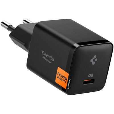 Spigen Essential 30W Wall Charger EE301EU All Black Spigen Essential 30W Wall Charger EE301EU All Black