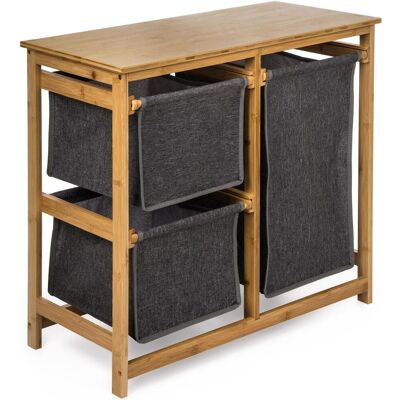 G21 Korb 68 × 33 × 65 cm mit Aufbewahrungsboxen 72 l, Bambus G21 Korb 68 × 33 × 65 cm mit Aufbewahrungsboxen 72 l, Bambus