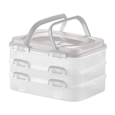 Mujrendlik Kunststoff Picknickbox 3 Ebenen - Picknick Box Mujrendlik Kunststoff Picknickbox 3 Ebenen - Picknick Box