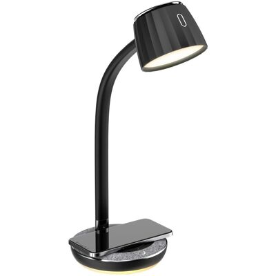 IMMAX PERLA LED, kabelloses Qi-Laden, schwarz + grau und metallische Details IMMAX PERLA LED, kabelloses Qi-Laden, schwarz + grau und metallische Details