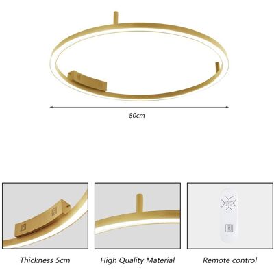 IMMAX NEO FINO Decken-/Wandleuchte, gold, 80 cm, 55 W, 4285 lm, Tuya Zigbee 3.0 mit DO IMMAX NEO FINO Decken-/Wandleuchte, gold, 80 cm, 55 W, 4285 lm, Tuya Zigbee 3.0 mit DO