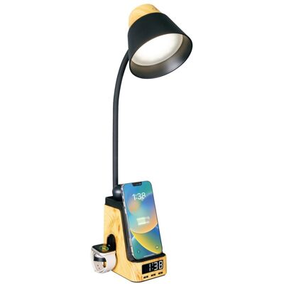 IMMAX IDEAL LED mit QI-Ladegerät CCT, helles Holz/schwarz IMMAX IDEAL LED mit QI-Ladegerät CCT, helles Holz/schwarz