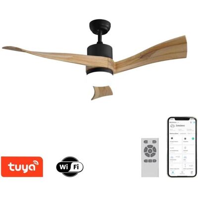 IMMAX NEO LITE SOFISTICADO Intelligente LED-Deckenleuchte mit Lüfter Tuya WiFi schwarz/Holz IMMAX NEO LITE SOFISTICADO Intelligente LED-Deckenleuchte mit Lüfter Tuya WiFi schwarz/Holz