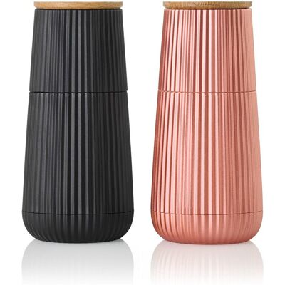 AdHoc Ad Hoc Scape Salz- und Pfeffermühlen-Set, 12,3 cm, Schwarz/Roségold AdHoc Ad Hoc Scape Salz- und Pfeffermühlen-Set, 12,3 cm, Schwarz/Roségold