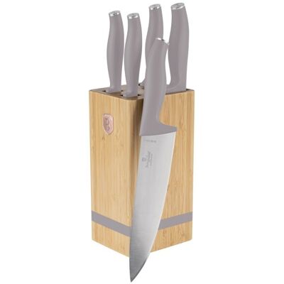 BerlingerHaus Taupe Collection Messerset mit Ständer BAMBOO 6-teilig BerlingerHaus Taupe Collection Messerset mit Ständer BAMBOO 6-teilig