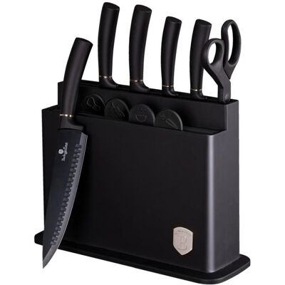 BERLINGERHAUS Antihaft-Messer-Set 11-teilig im Ständer Black silver Collection BERLINGERHAUS Antihaft-Messer-Set 11-teilig im Ständer Black silver Collection