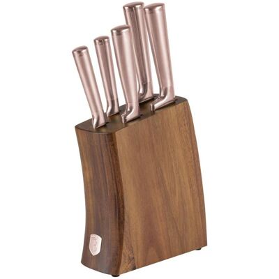 BerlingerHaus Taupe Collection Messerset mit Akazienholzständer 6-teilig BerlingerHaus Taupe Collection Messerset mit Akazienholzständer 6-teilig