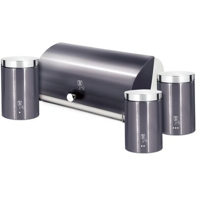 BERLINGERHAUS Brotbackform und 4er-Dosenset Carbon PRO Line BERLINGERHAUS Brotbackform und 4er-Dosenset Carbon PRO Line