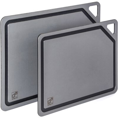 G21 EcoCut Schneidebrett aus Naturzellulose - 2er-Set, graphit G21 EcoCut Schneidebrett aus Naturzellulose - 2er-Set, graphit