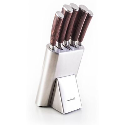 Messerset G21 Gourmet Steely 5 tlg. + Edelstahlblock Messerset G21 Gourmet Steely 5 tlg. + Edelstahlblock
